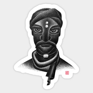 Face of an Indian Man Sticker